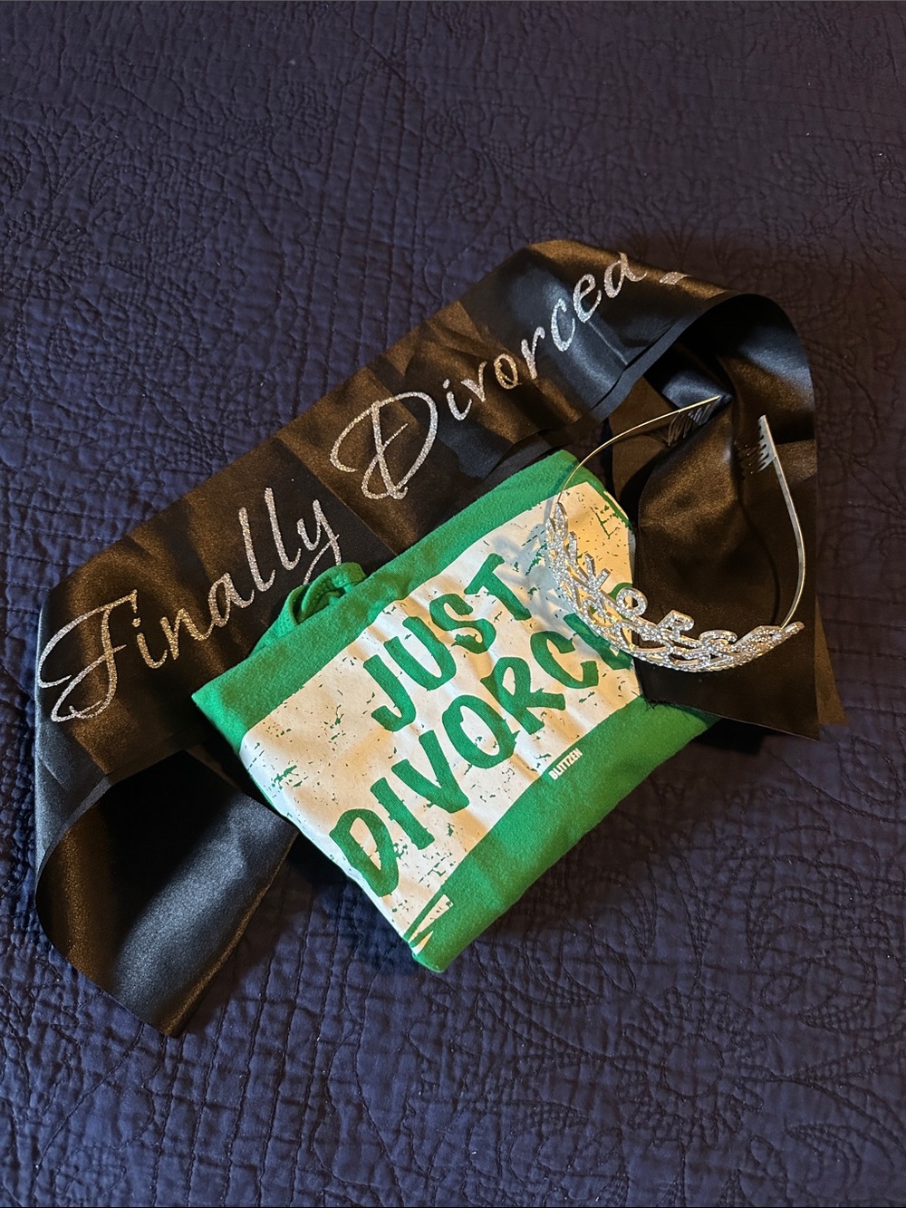 Finally Just Divorced Tiara Tank Sash Bundle